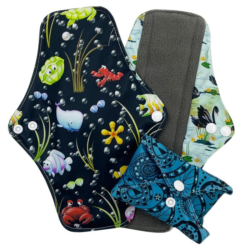 Absorvente higiênico reutilizável de bambú orgânico - fluxo intenso