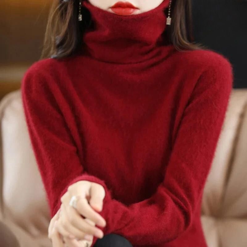 Blusa Caxemira feminina gola alta