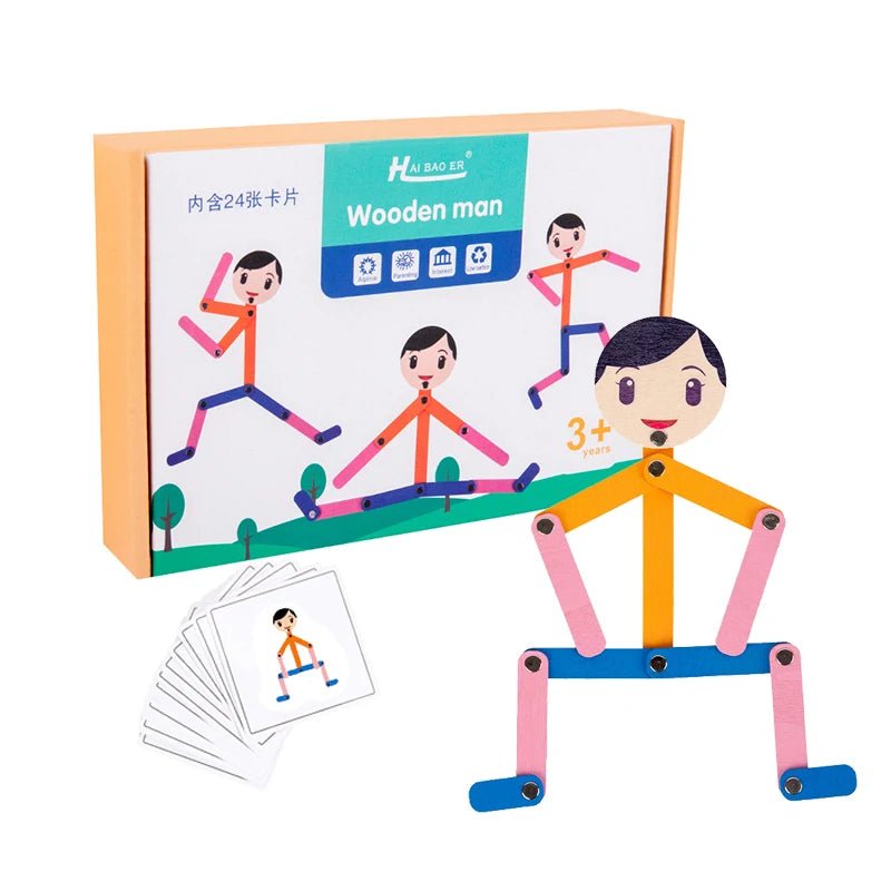 Boneco jogo de movimentos educativo montessori - 3 a 12 anos - Cuidarte Integral