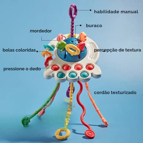 Brinquedo educativo montessori polvo dos sentidos livre de BPA - 0 - 3 anos - Cuidarte Integral