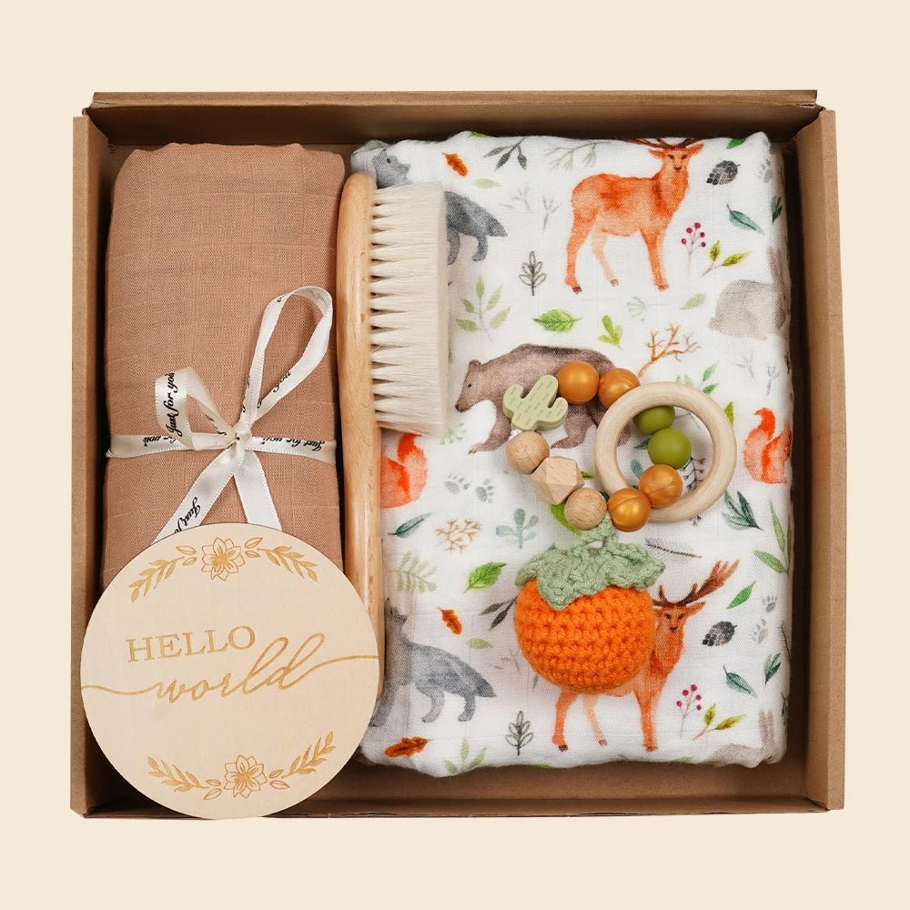 Caixa de boas vindas recém nascido eco - friendly - 5 itens - Opção 01 - Cuidarte Integral