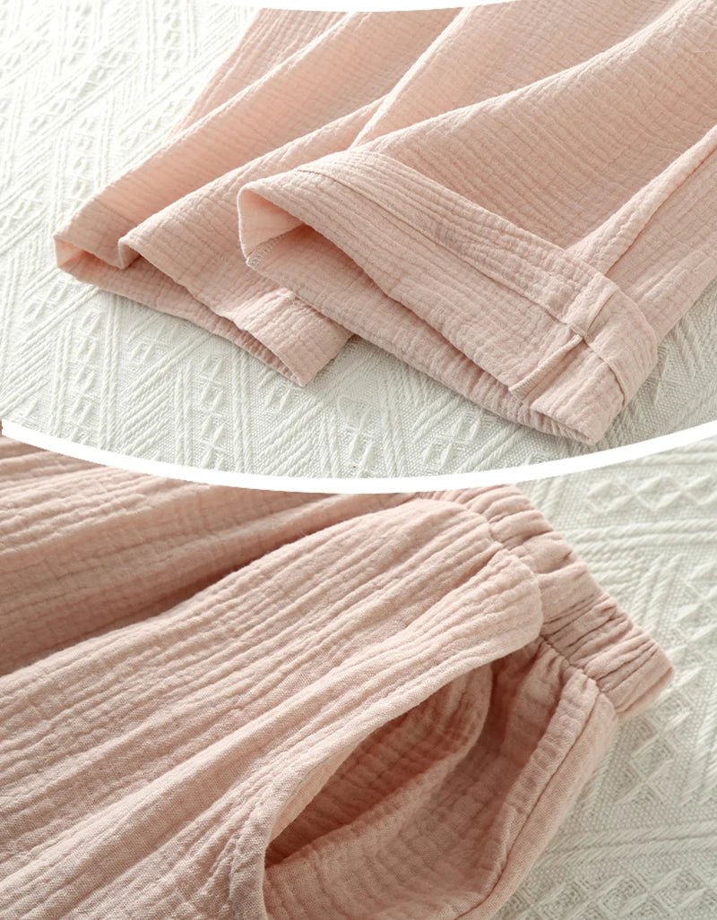 Conjunto de pijama feminino camisa e calça 100% algodão - Cuidarte Integral