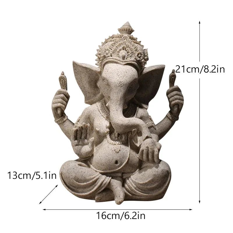 Estatueta de decoração hindu Lord Ganesha 9 a 21 cm - Cuidarte Integral