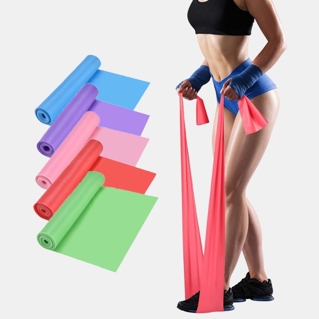 Faixas de Resistência Yoga de borracha natural treino pilates fitness - Cuidarte Integral