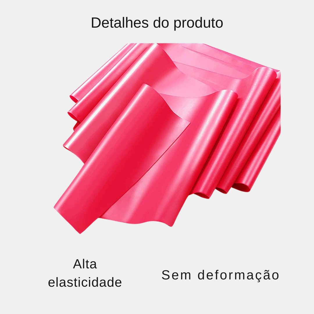 Faixas de Resistência Yoga de borracha natural treino pilates fitness - Cuidarte Integral