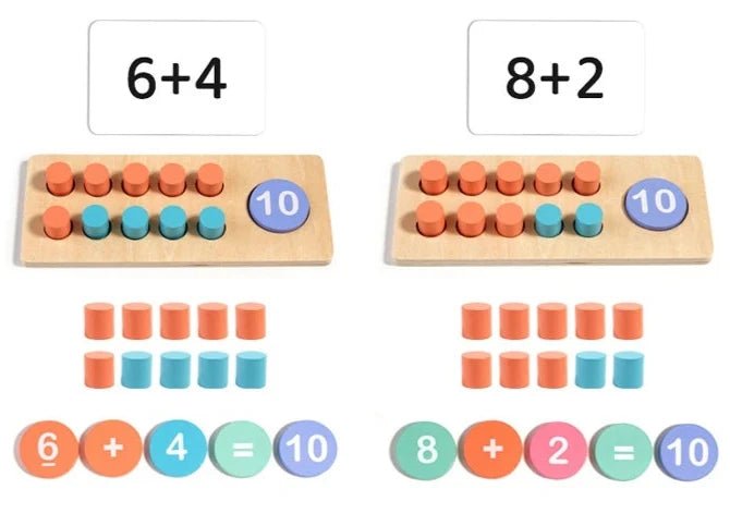 Jogo montessori decomposição matemática para crianças de 3 - 6 anos - Cuidarte Integral