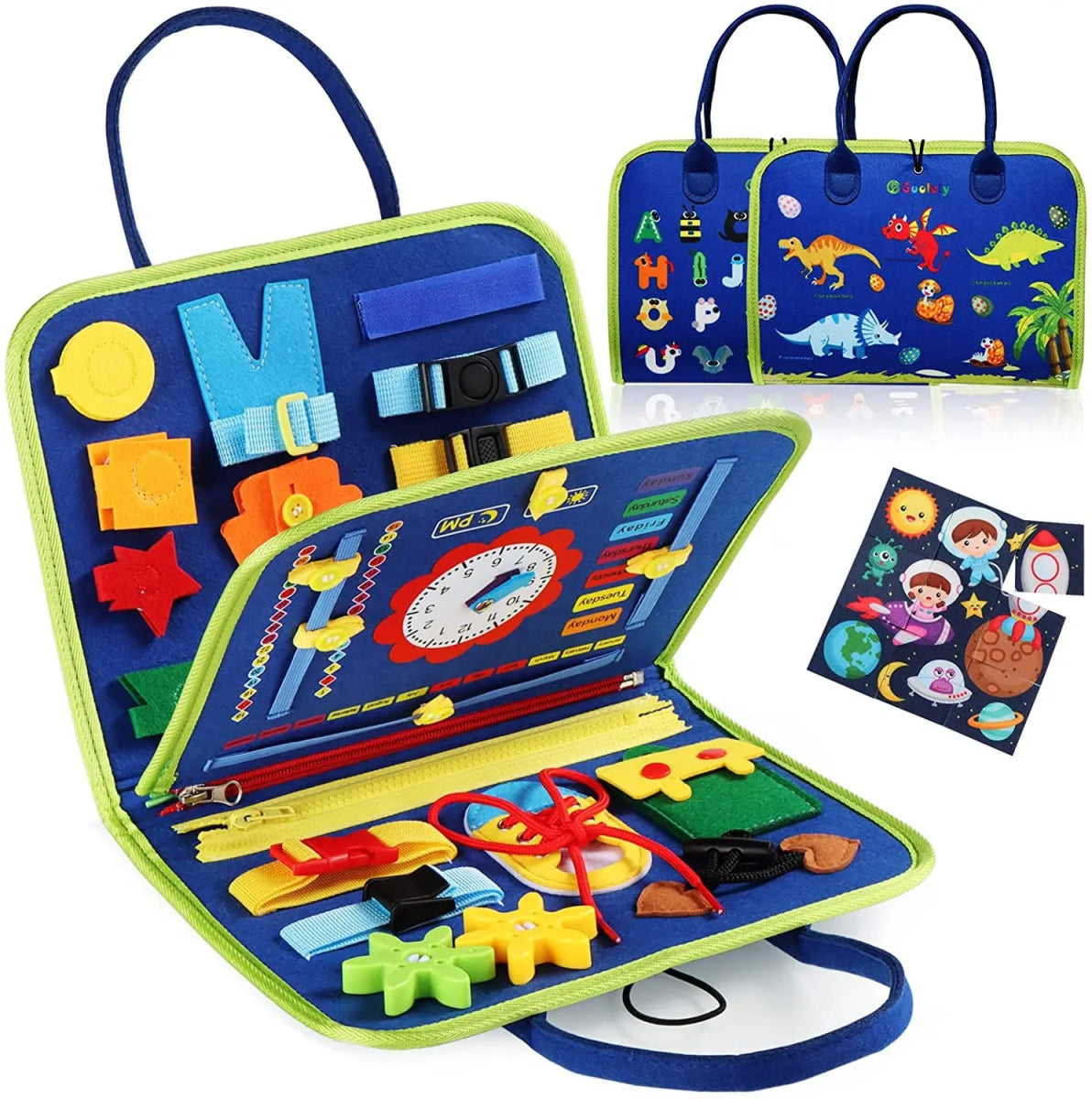 Kit brinquedo educativo sensorial montessori para viagens - 1 a 3 ANOS - Cuidarte Integral