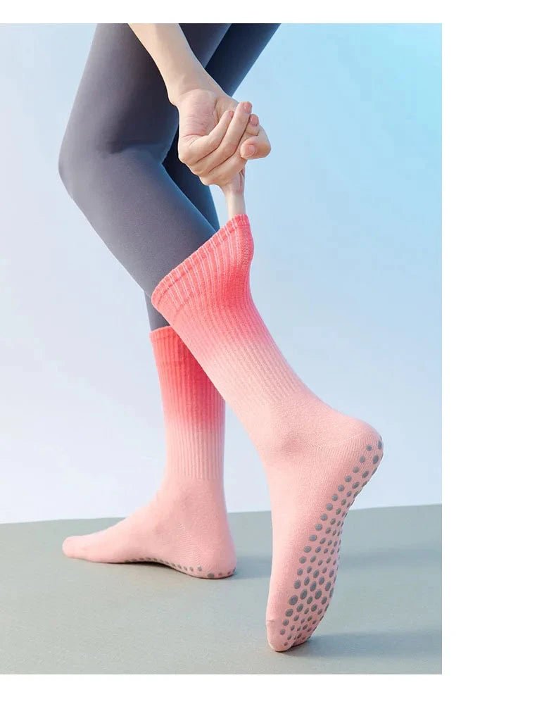 Meias esportivas femininas de algodão antiderrapante - Cuidarte Integral