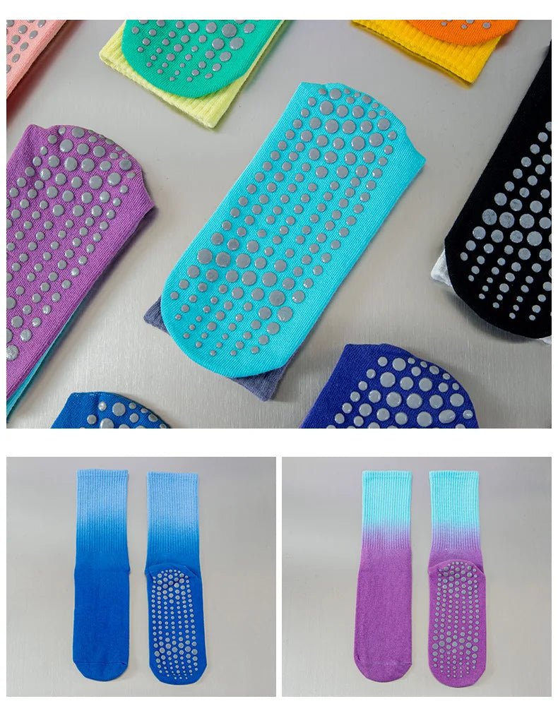 Meias esportivas femininas de algodão antiderrapante - Cuidarte Integral