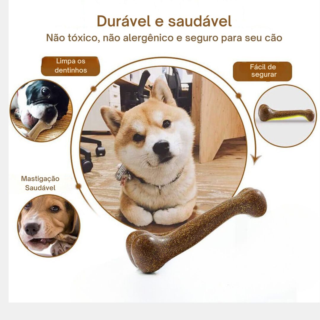 Osso eco - friendly para cachorros pequeno, médio e grande porte - Cuidarte Integral