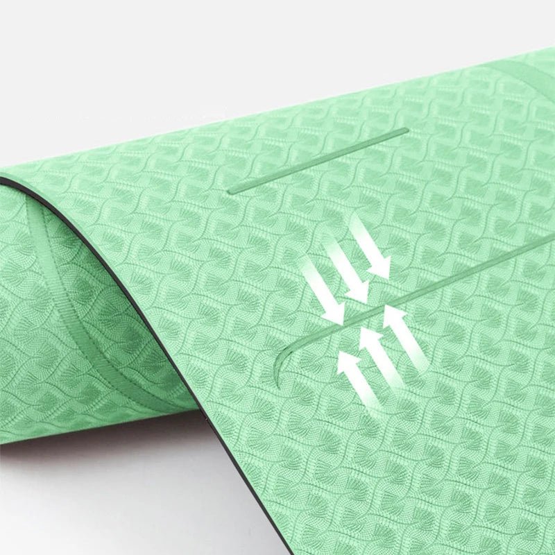 Tapete de yoga pilates fitness antiderrapante ecológico com alça de transporte - Cuidarte Integral