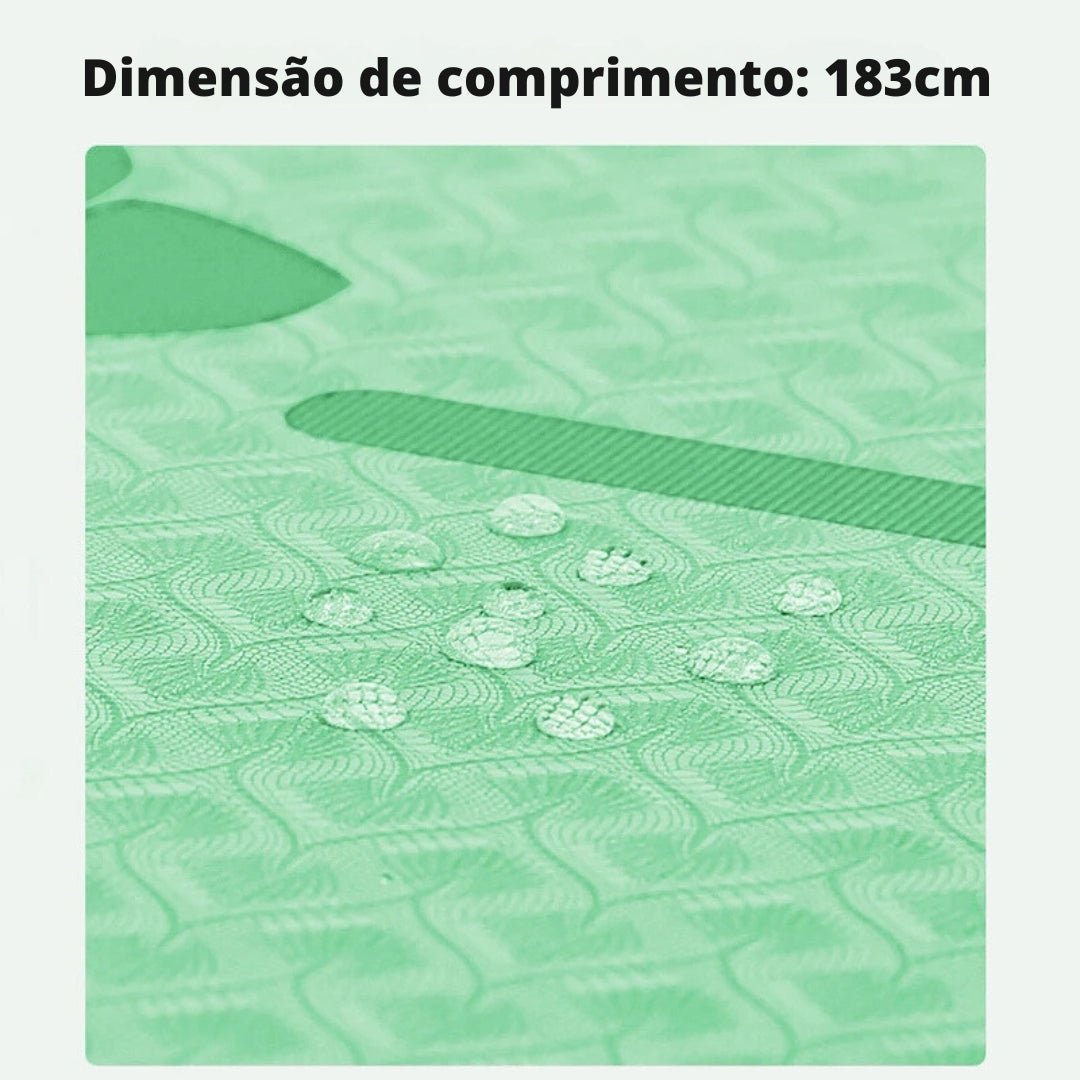 Tapete de yoga pilates fitness antiderrapante ecológico com alça de transporte - Cuidarte Integral