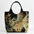 Bolsa Feminina Bordada Estilo Oriental com Pavão Dourado e Alça Dupla