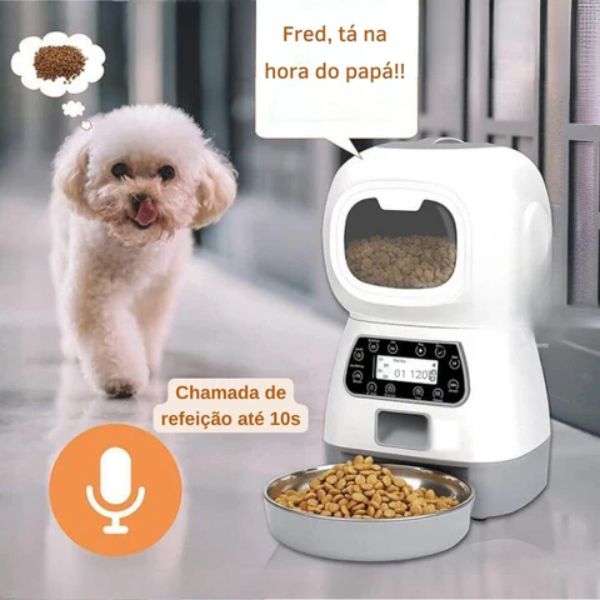 Alimentador Pet cães e gatos digital 3.5L WIFI