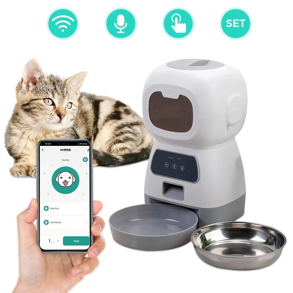 Alimentador Pet cães e gatos digital 3.5L WIFI