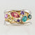 Anel feminino zircônias multicoloridas Caleidoscópio - Cuidarte Integral