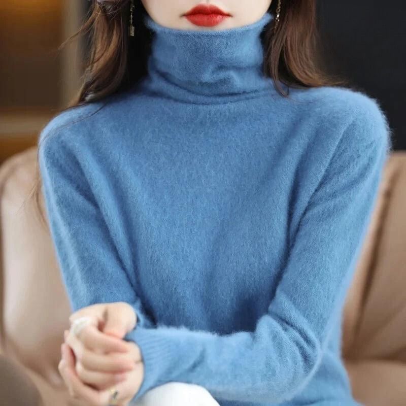 Blusa Caxemira feminina gola alta