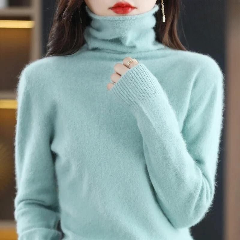 Blusa Caxemira feminina gola alta