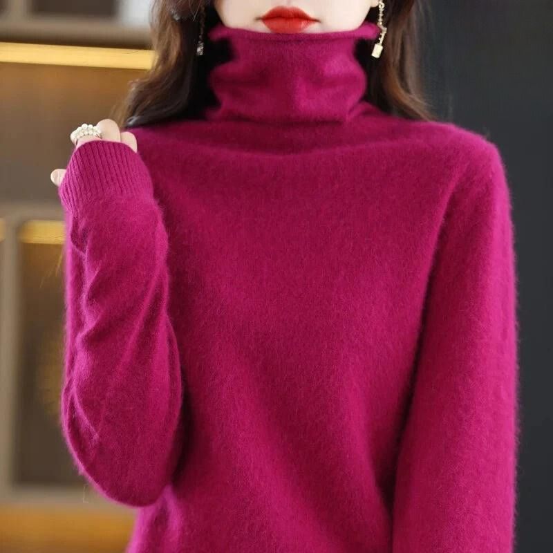 Blusa Caxemira feminina gola alta