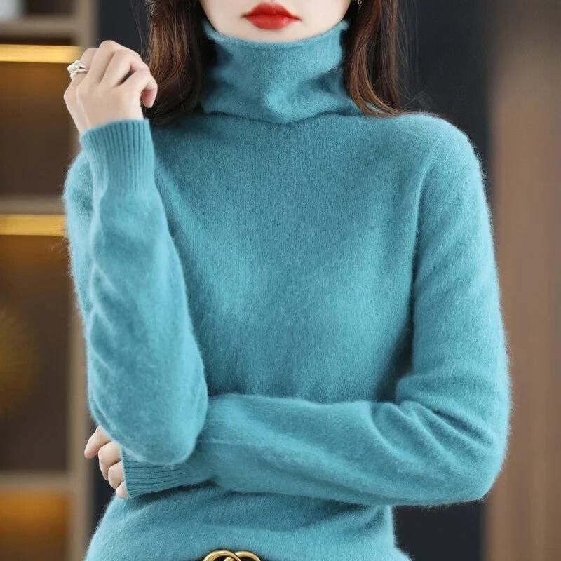 Blusa Caxemira feminina gola alta