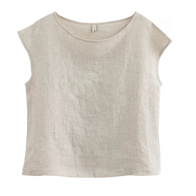 Blusa feminina boho chic 100% linho - Cuidarte Integral