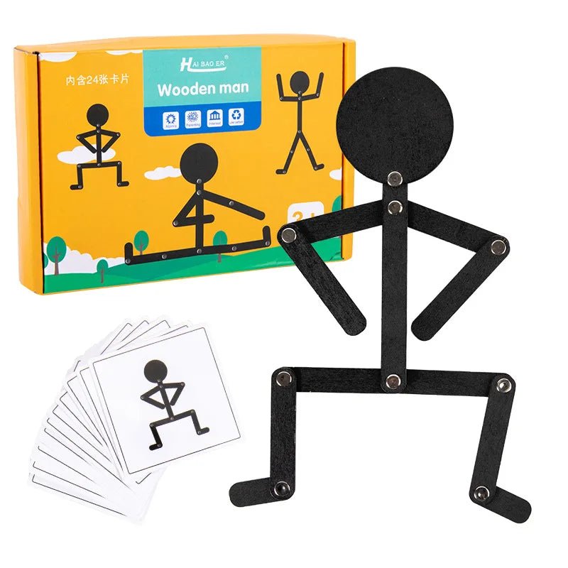 Boneco jogo de movimentos educativo montessori - 3 a 12 anos - Cuidarte Integral