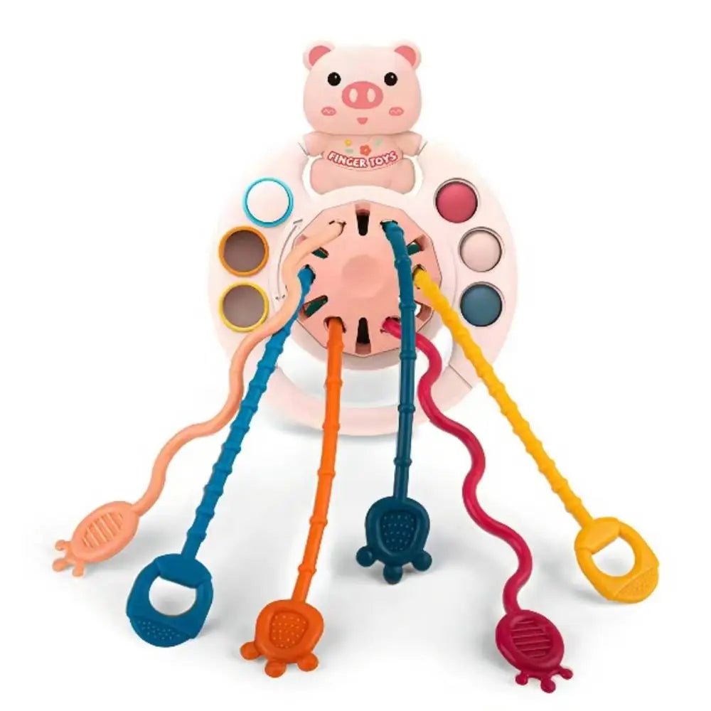 Brinquedo educativo sensorial Montessori 5 em 1 para o bebê - 0 - 3 anos - Cuidarte Integral