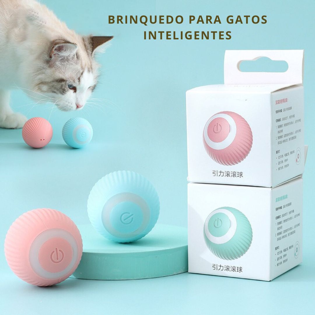 Brinquedo interativo bolinha rolante automática para gatos - Cuidarte Integral