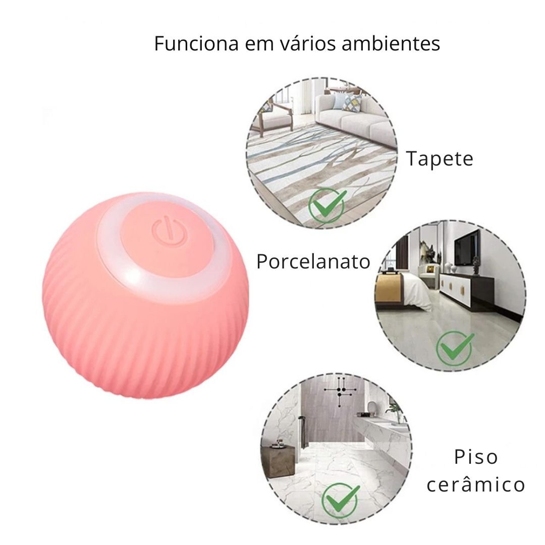 Brinquedo interativo bolinha rolante automática para gatos - Cuidarte Integral