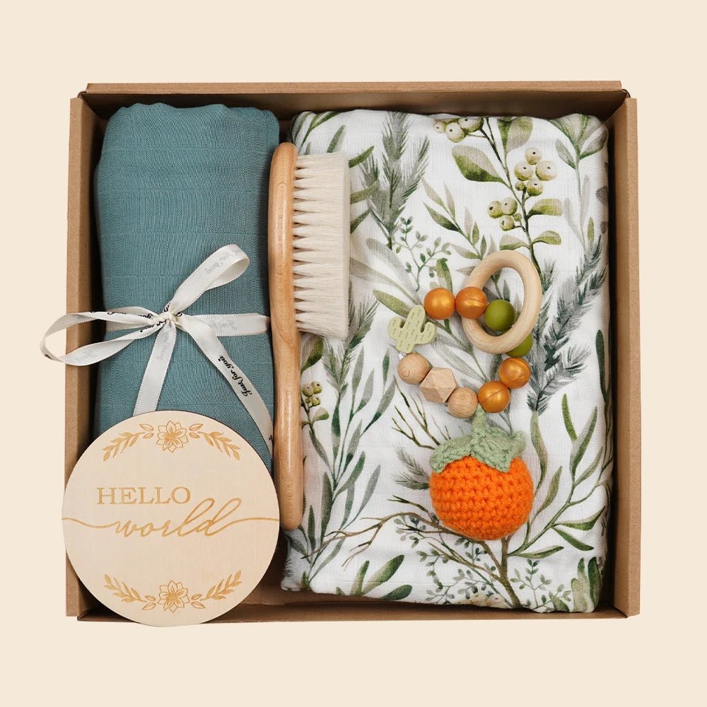 Caixa de boas vindas recém nascido eco - friendly - 5 itens - Opção 01 - Cuidarte Integral