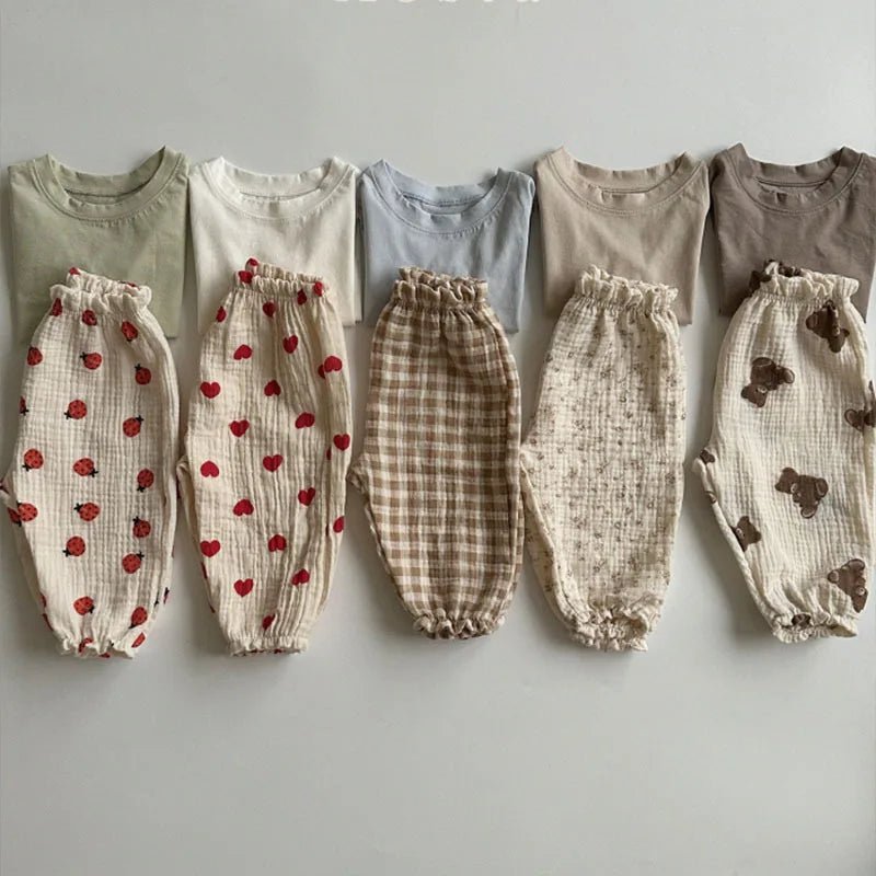 Calça para bebês unissex de algodão orgânico 3m-3a Eco-Friendly