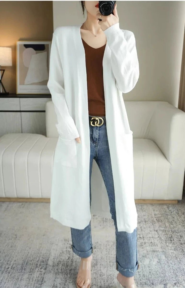 Cardigan feminino adulto de caxemira - Cuidarte Integral