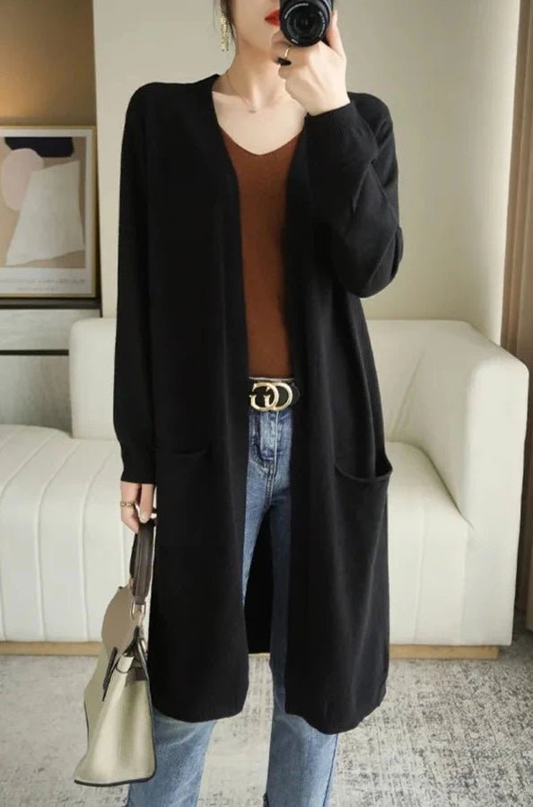 Cardigan feminino adulto de caxemira - Cuidarte Integral