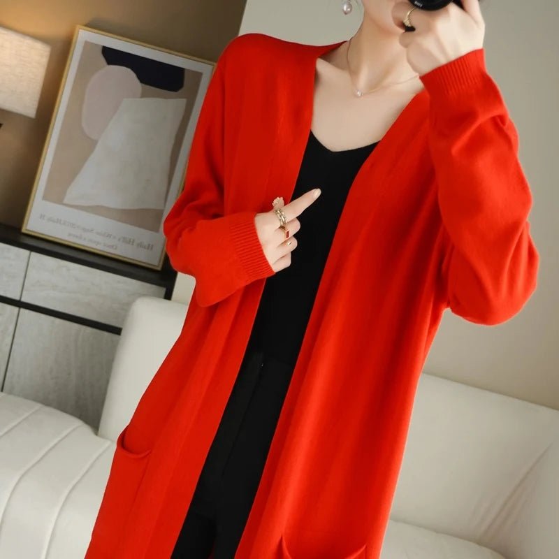 Cardigan feminino adulto de caxemira - Cuidarte Integral