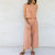 Conjunto Cropped de alça e Calça de linho com algodão feminino adulto boho chic - Cuidarte Integral