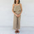 Conjunto Cropped de alça e Calça de linho com algodão feminino adulto boho chic - Cuidarte Integral