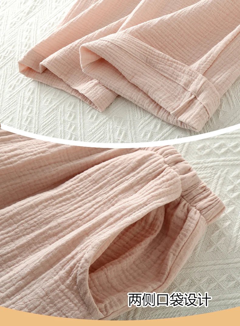 Conjunto de pijama feminino camisa e calça 100% algodão - Cuidarte Integral