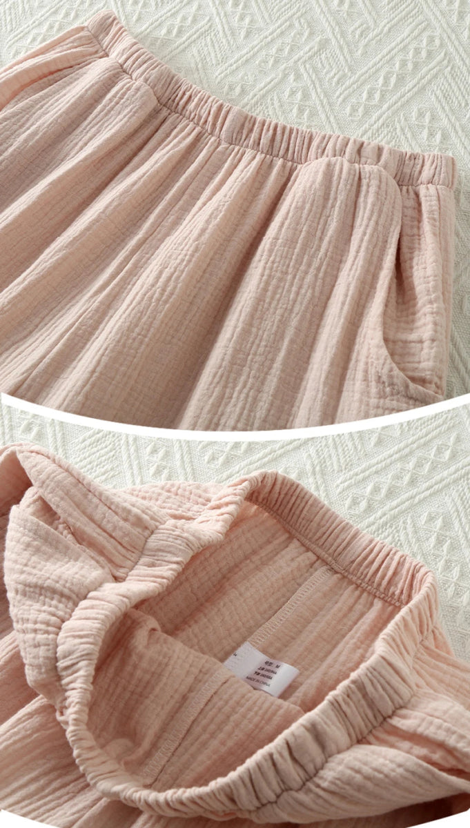 Conjunto de pijama feminino camisa e calça 100% algodão - Cuidarte Integral