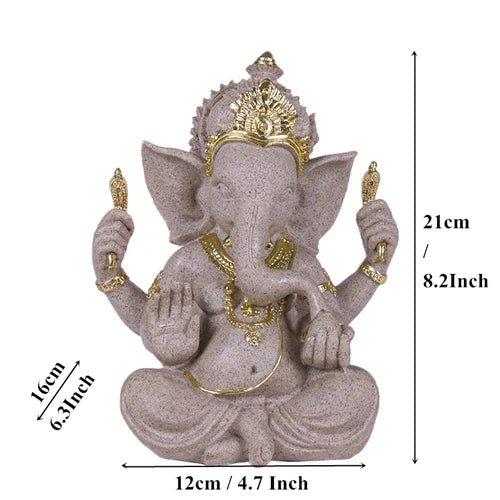 Estatueta de decoração hindu Lord Ganesha 9 a 21 cm - Cuidarte Integral