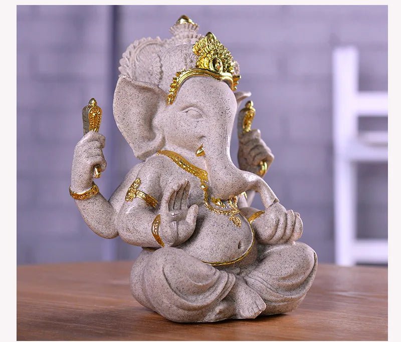 Estatueta de decoração hindu Lord Ganesha 9 a 21 cm - Cuidarte Integral