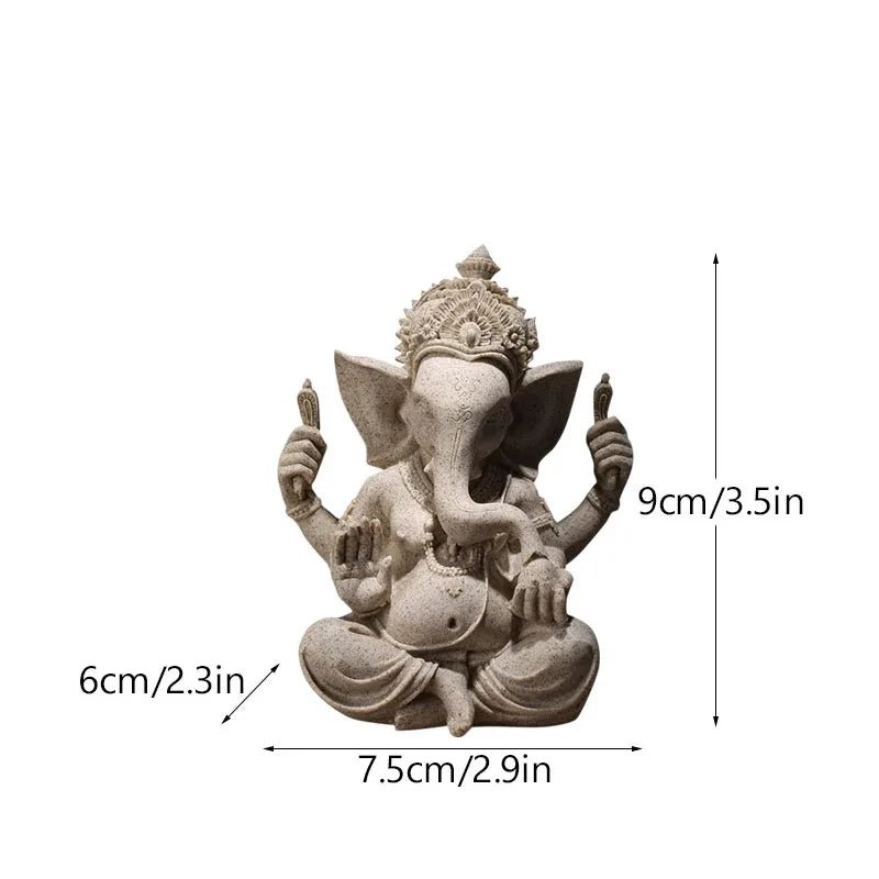 Estatueta de decoração hindu Lord Ganesha 9 a 21 cm - Cuidarte Integral