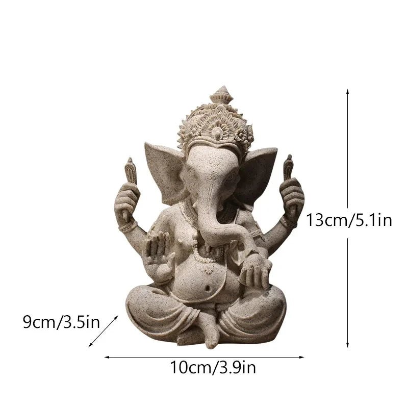 Estatueta de decoração hindu Lord Ganesha 9 a 21 cm - Cuidarte Integral