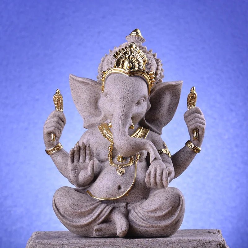 Estatueta de decoração hindu Lord Ganesha 9 a 21 cm - Cuidarte Integral