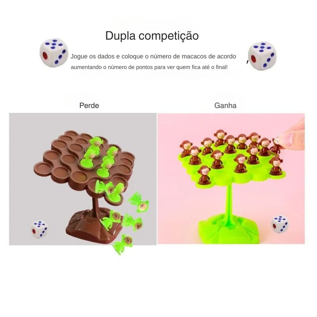 Jogo de Tabuleiro Interativo macaquinho do equilíbrio 3 - 6 anos - Cuidarte Integral