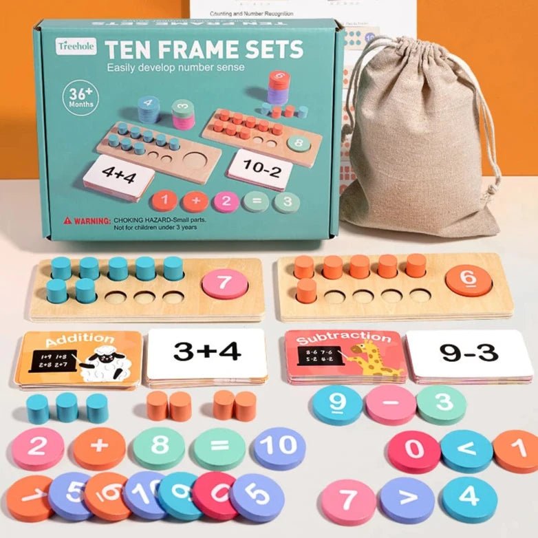 Jogo montessori decomposição matemática para crianças de 3 - 6 anos - Cuidarte Integral