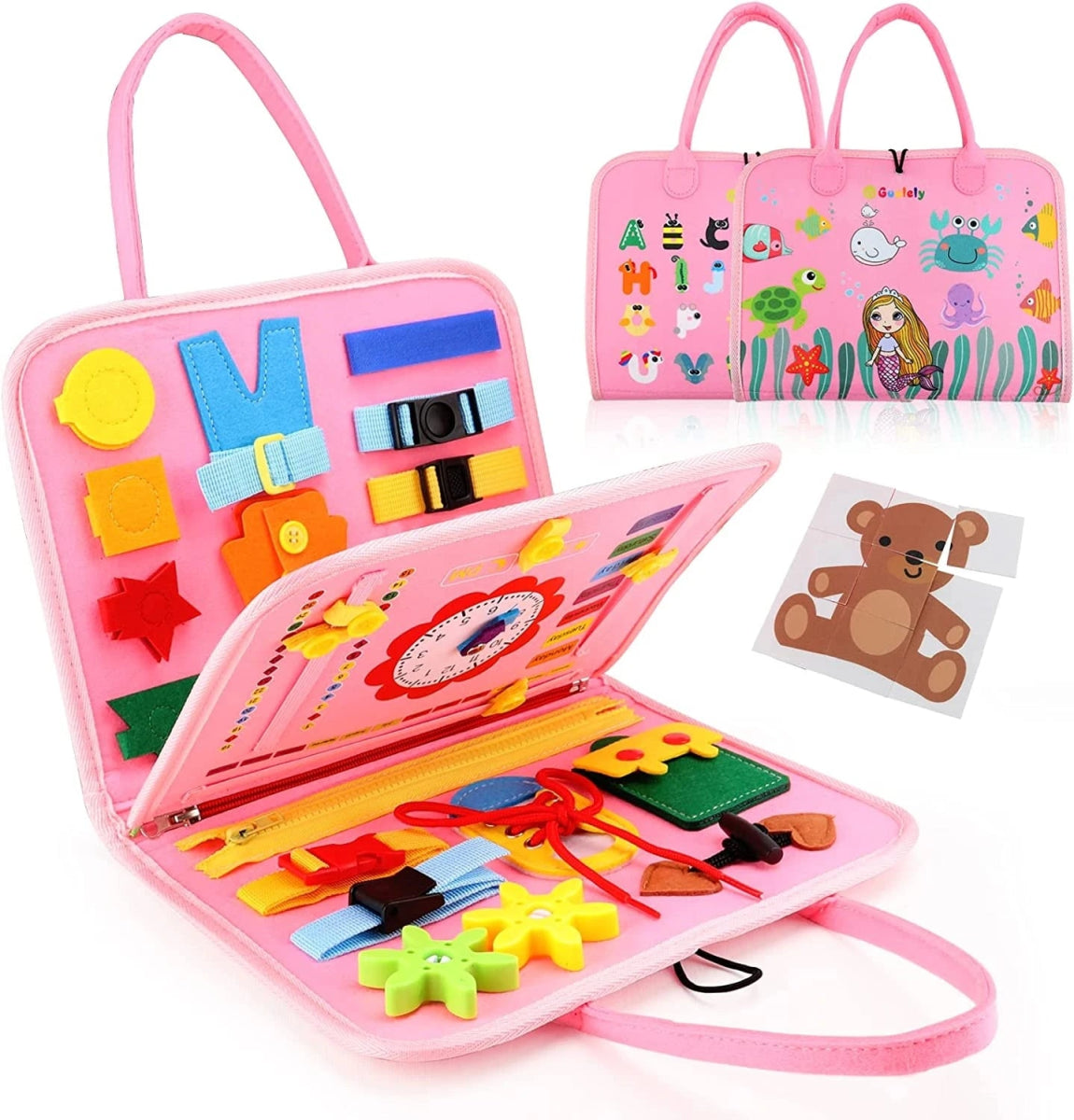 Kit brinquedo educativo sensorial montessori para viagens - 1 a 3 ANOS - Cuidarte Integral