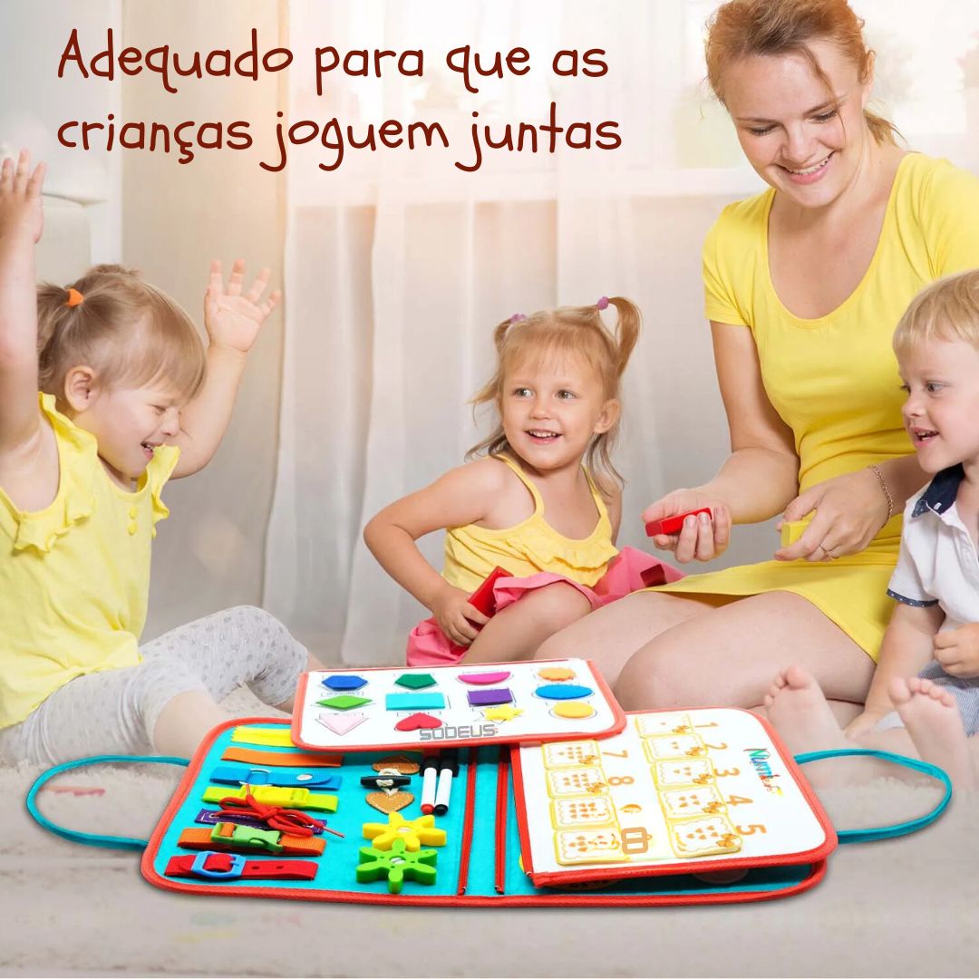 Kit brinquedo educativo sensorial montessori para viagens - 1 a 3 ANOS - Cuidarte Integral