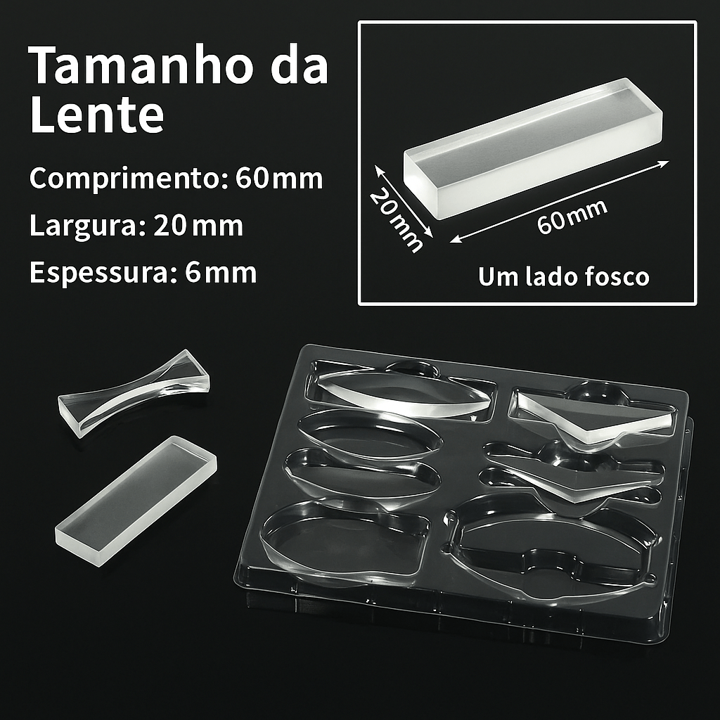 Kit Educacional de Óptica Geométrica – Experimentos de Refração e Reflexão da Luz para Ensino de Física - Cuidarte Integral