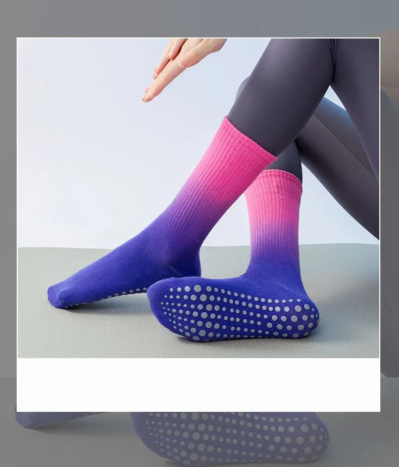 Meias esportivas femininas de algodão antiderrapante - Cuidarte Integral