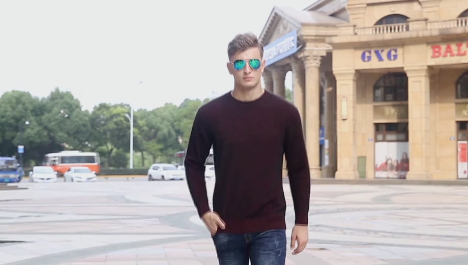 Suéter masculino 100% de caxemira